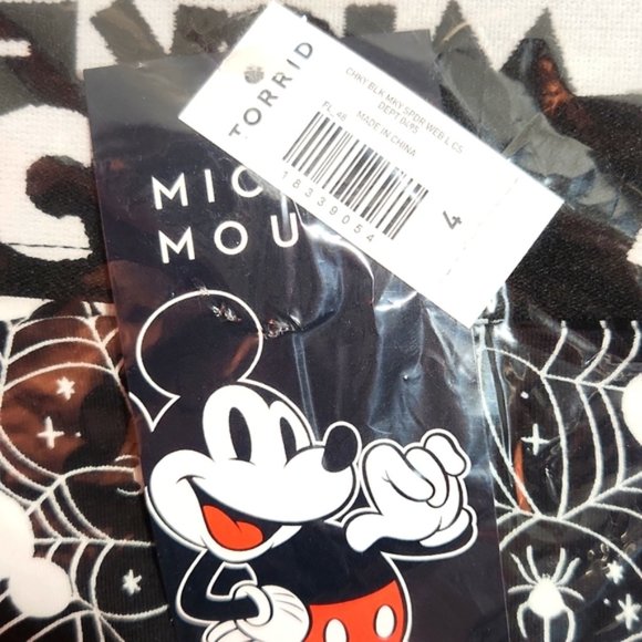 ❤️NWT VINTAGE TORRID DISNEY MICKEY MOUSE SPIDER WEB HALLOWEEN CHEEKY PANTY - Picture 9 of 14